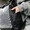 Рюкзак жіночий Sambag RollTop Hacking чорний з принтом