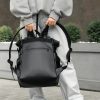 Рюкзак жіночий Sambag RollTop Hacking чорний з принтом
