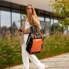Рюкзак жіночий Sambag RollTop Hacking чорний з помаранчевим