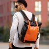 Мужской рюкзак Sambag RollTop Hacking черный с оранжевым