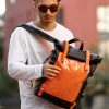 Мужской рюкзак Sambag RollTop Hacking черный с оранжевым