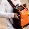Мужской рюкзак Sambag RollTop Hacking черный с оранжевым