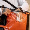 Мужской рюкзак Sambag RollTop Hacking черный с оранжевым