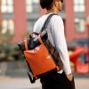 Мужской рюкзак Sambag RollTop Hacking черный с оранжевым