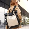 Рюкзак жіночий для ноутбука Sambag RollTop Hacking чорний із сірим