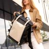 Рюкзак жіночий для ноутбука Sambag RollTop Hacking чорний із сірим