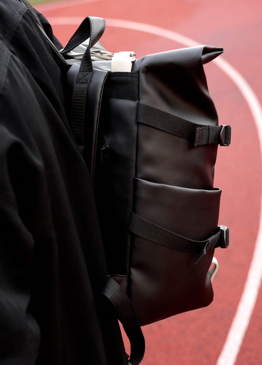 Рюкзак чоловічий Sambag RollTop Hacking чорний із сірим