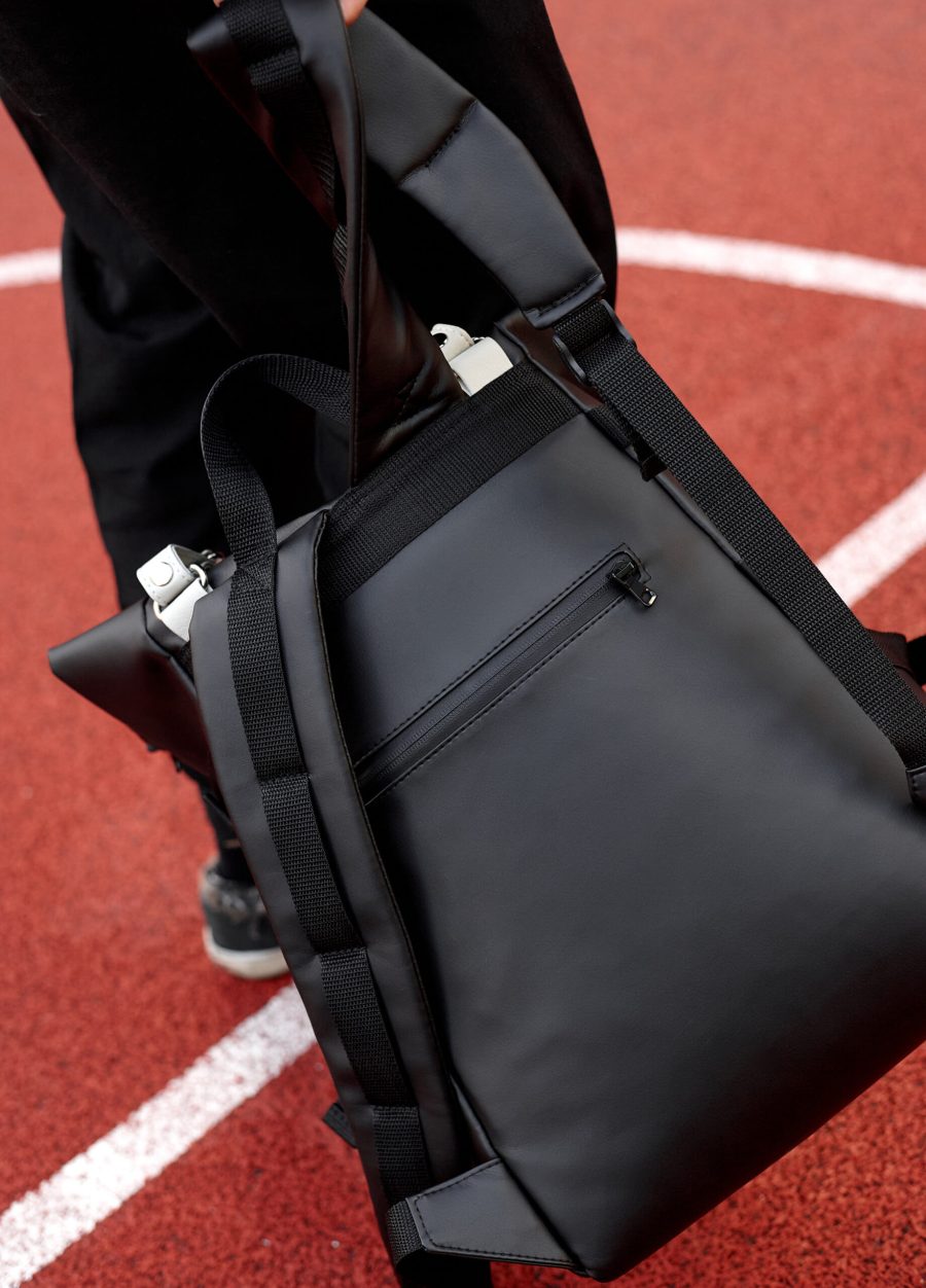 Рюкзак чоловічий Sambag RollTop Hacking чорний із сірим