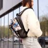 Рюкзак жіночий Sambag Aura чорний з принтом