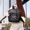 Рюкзак жіночий Sambag Aura принт чорний