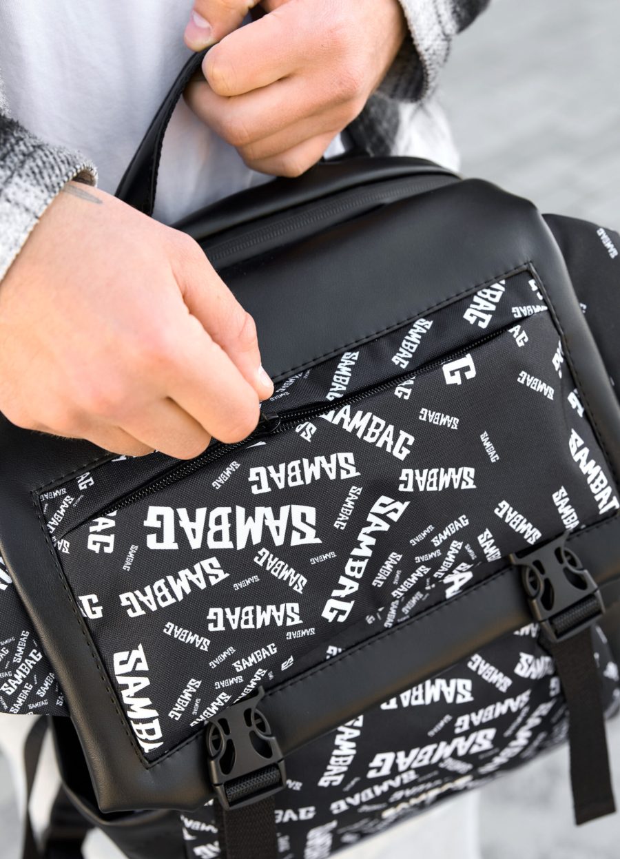 Мужской рюкзак Sambag Aura принт черный