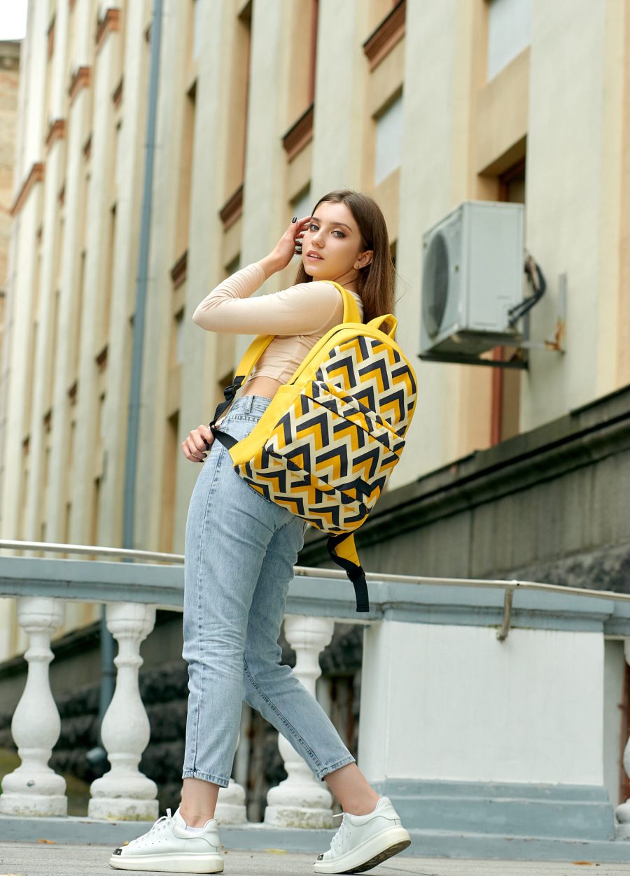 Женский рюкзак Sambag Zard LST желтый с орнаментом