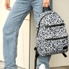Женский рюкзак Sambag Zard LK Graphity черный с белым