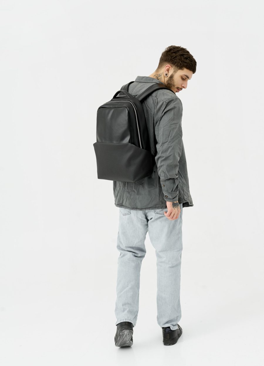 Мужской рюкзак Sambag Zard Dart черный с перфорацией