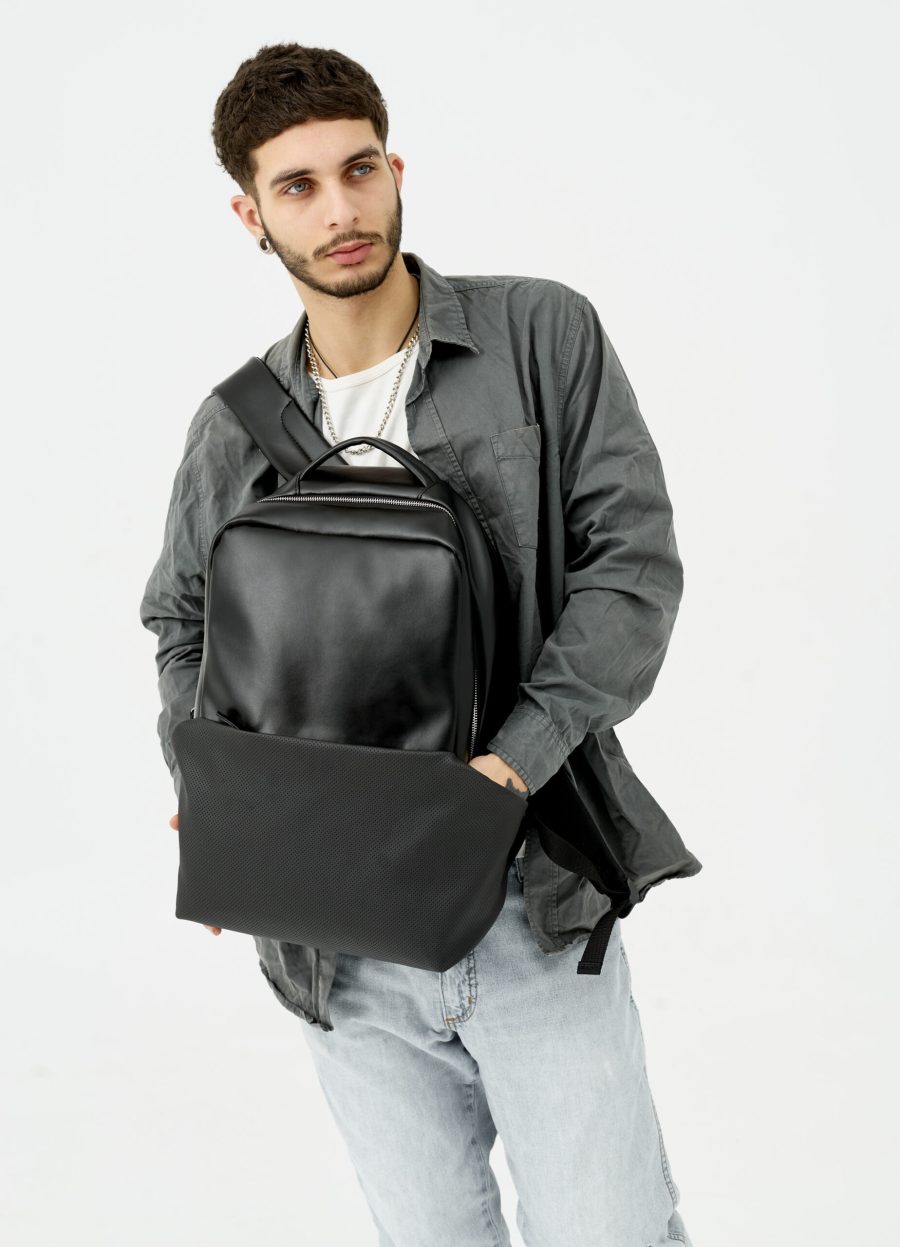Мужской рюкзак Sambag Zard Dart черный с перфорацией