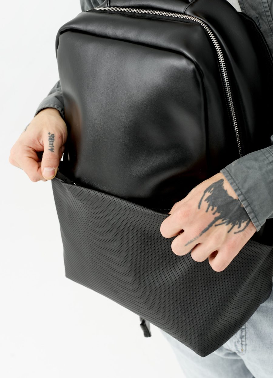 Мужской рюкзак Sambag Zard Dart черный с перфорацией