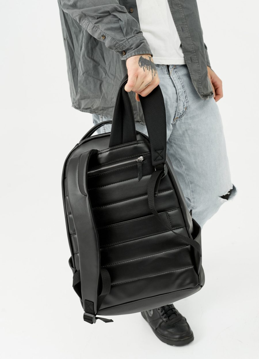 Мужской рюкзак Sambag Zard Dart черный с перфорацией