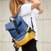 Рюкзак жіночий Sambag ReneDouble блакитний з жовтим