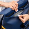 Рюкзак жіночий Sambag ReneDouble блакитний з жовтим