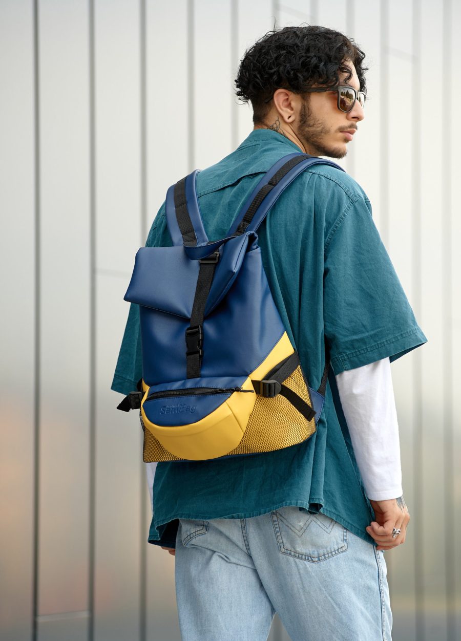 Рюкзак чоловічий Sambag ReneDouble блкатиний з жовтим