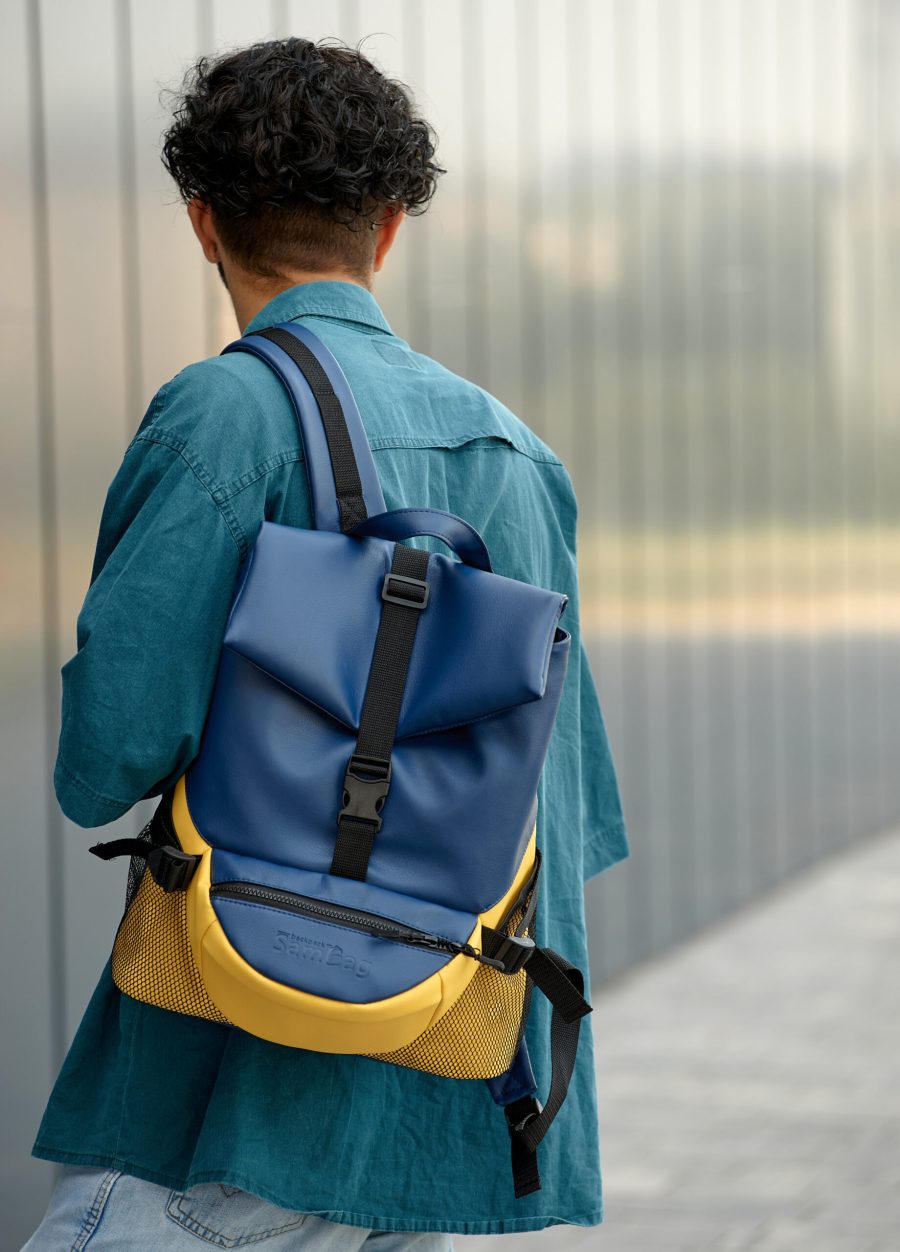 Рюкзак чоловічий Sambag ReneDouble блкатиний з жовтим