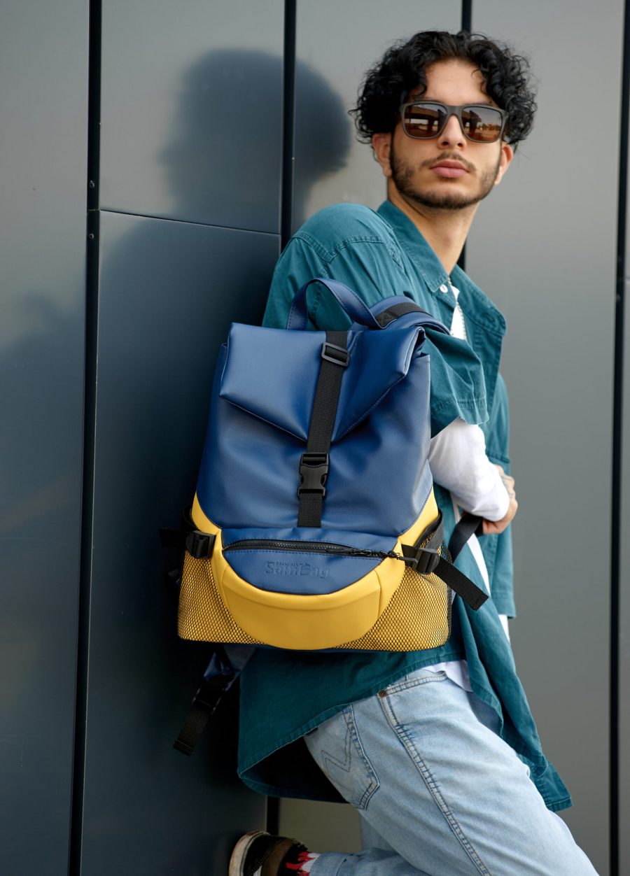 Рюкзак чоловічий Sambag ReneDouble блкатиний з жовтим