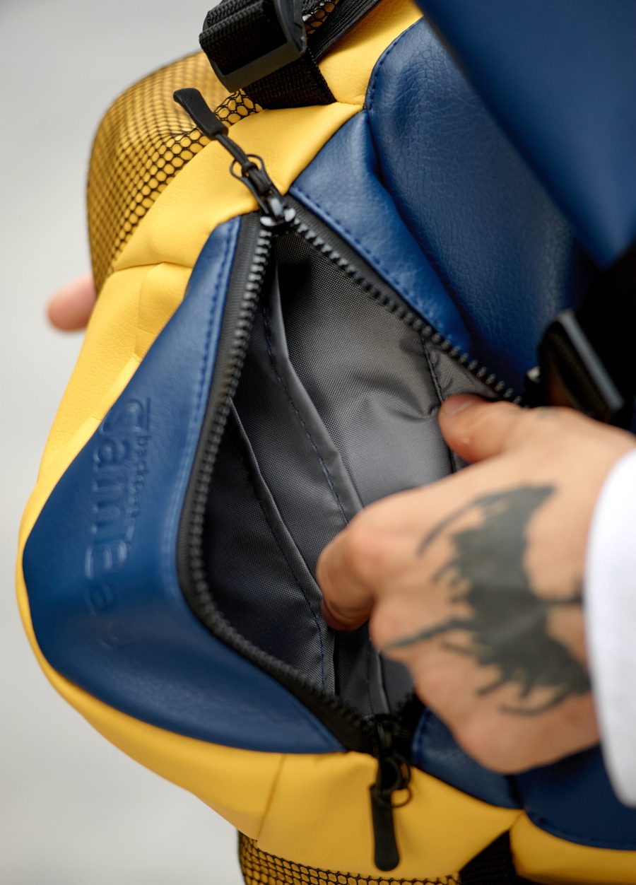Рюкзак чоловічий Sambag ReneDouble блкатиний з жовтим