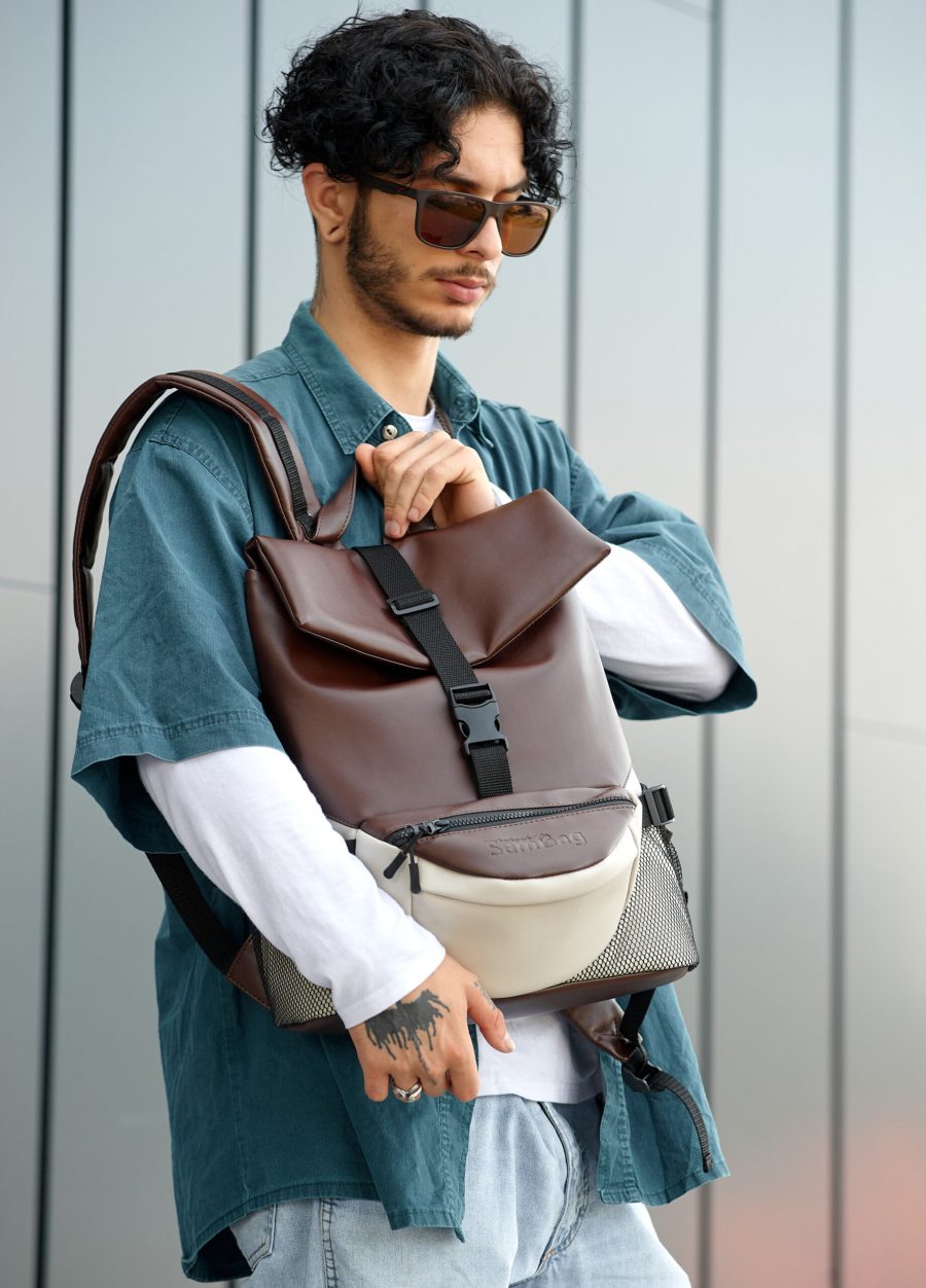 Рюкзак чоловічий Sambag ReneDouble шоколадний