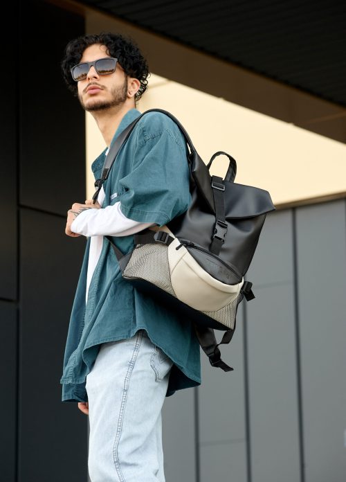 Рюкзак чоловічий Sambag ReneDouble чорний із сірим