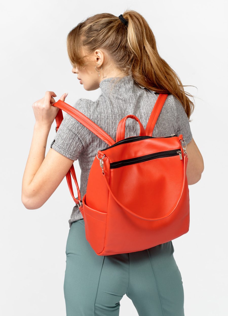 Женский рюкзак-сумка Sambag Trinity красная