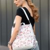 Рюкзак-сумка жіноча Sambag Trinity біла з принтом