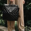 Рюкзак-сумка женская Sambag Trinity строченая черная