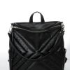Рюкзак-сумка женская Sambag Trinity строченая черная