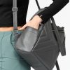 Женский рюкзак-сумка Sambag Trinity строченая графитовая