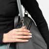 Женский рюкзак-сумка Sambag Trinity строченая графитовая