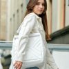 Рюкзак-сумка женская Sambag Trinity строченая белая