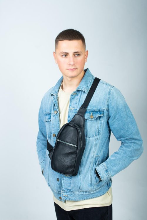 Сумка слінг чоловіча Skill чорна