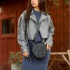 Сумка кросс-боди женская Sambag Bale крокодил черная