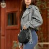 Сумка кросс-боди женская Sambag Bale крокодил черная