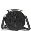 Сумка кросс-боди женская Sambag Bale крокодил черная