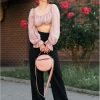 Сумка кросс-боди женская Sambag Bale пудровая