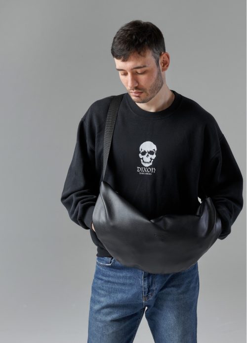 Сумка-бананка мужская Sambag Hobo Bag-Glove черная