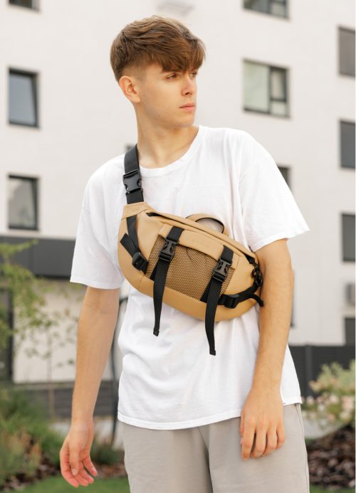 Сумка-бананка чоловіча Sambag Dynamicdart бежева