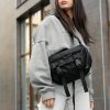 Сумка-бананка женская Sambag Dynamicdart тканевая черная