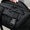 Сумка-бананка женская Sambag Dynamicdart тканевая черная
