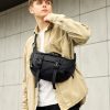 Сумка-бананка мужская Sambag Dynamicdart тканевая черная