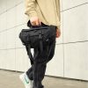 Сумка-бананка мужская Sambag Dynamicdart тканевая черная