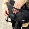 Сумка-бананка мужская Sambag Dynamicdart тканевая черная