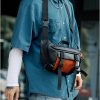 Сумка-бананка мужская Sambag Dynamicdart черная с оранжевым