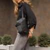 Сумка-бананка жіноча Sambag Tirso Zard чорна
